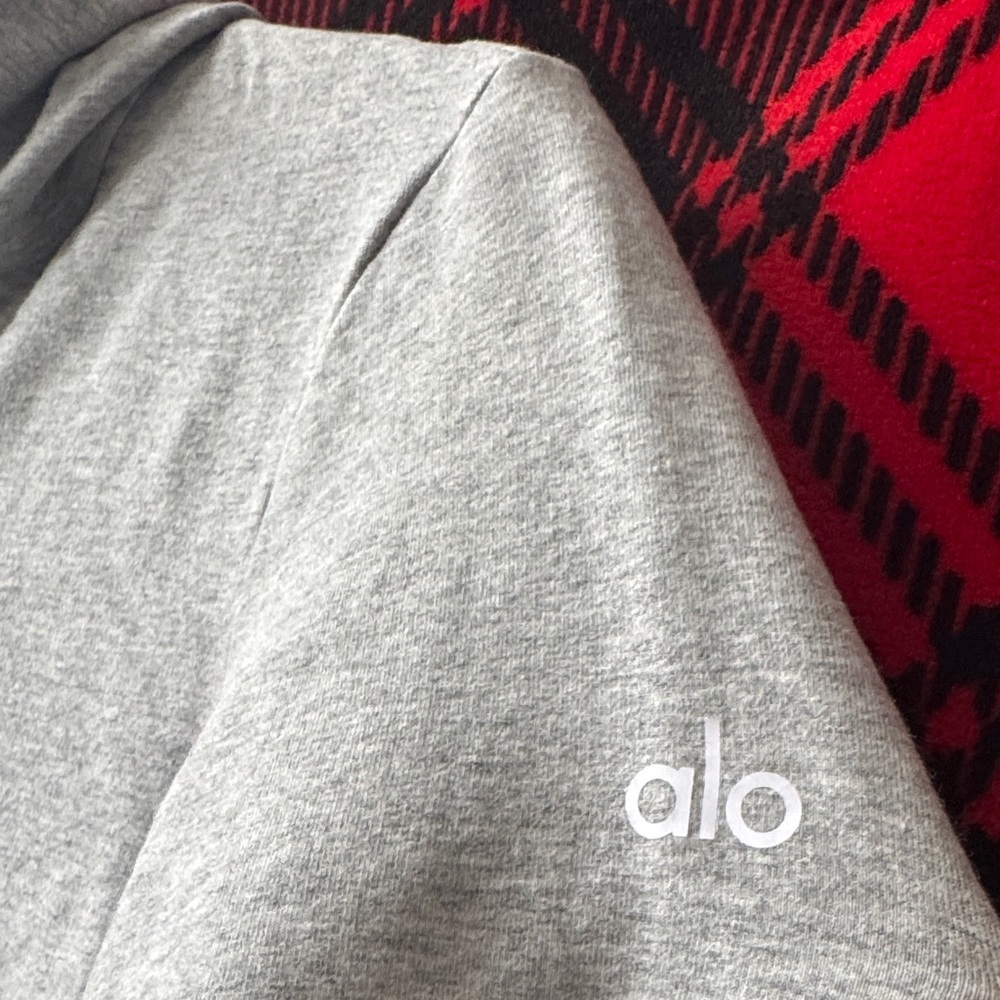 ALO Yoga Gray Sway Full Zip Hoodie - Picture 4 of 11